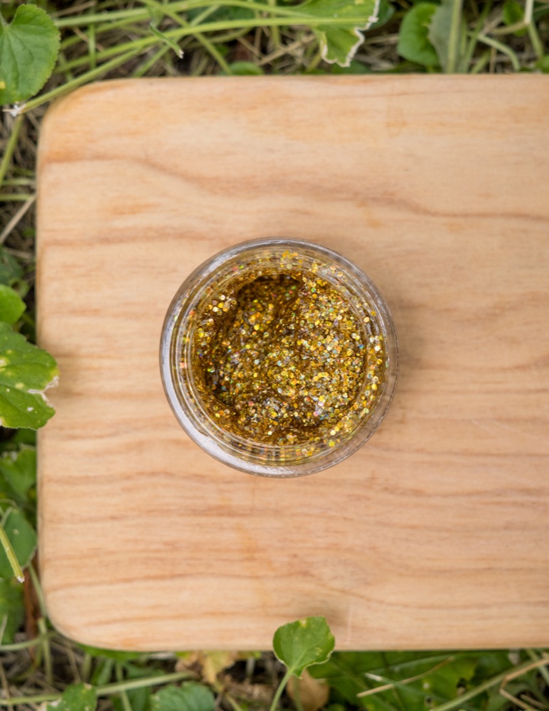 French 75 — a jar of gold biodegradable face & body glitter